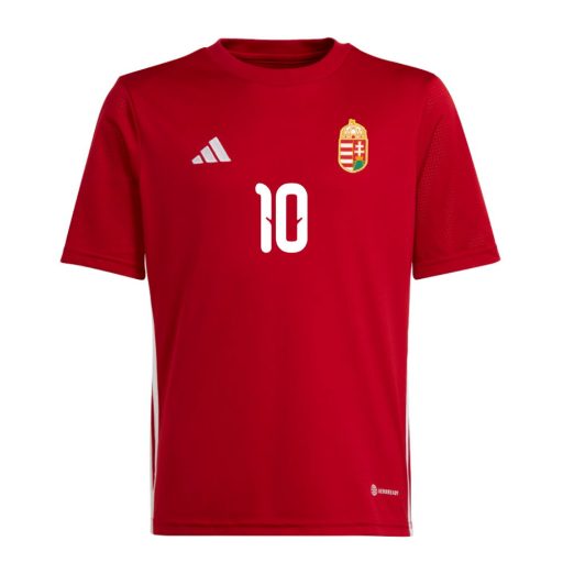 Magyarország mez garnitúra szurkolói Adidas gyerek piros felső kerek nyak piros alsó  Szoboszlai 10