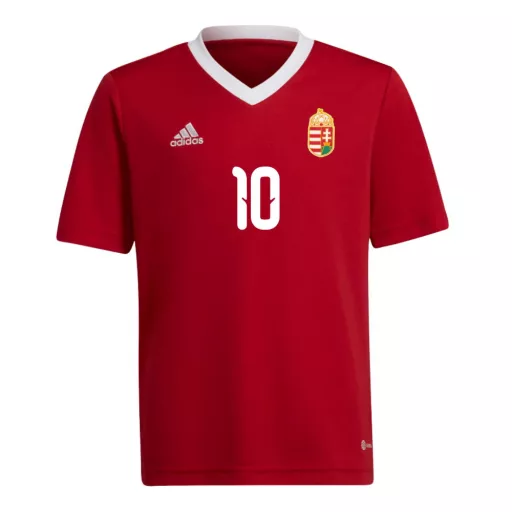 Magyarország mez garnitúra szurkolói Adidas gyerek piros felső fehér alsó Szoboszlai 10