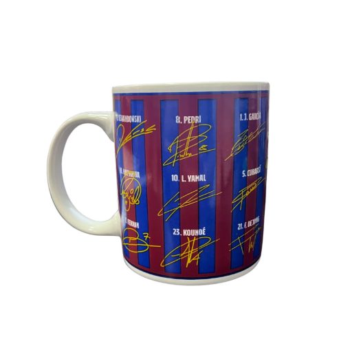 Barcelona bögre aláírás