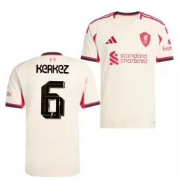 Liverpool mez felső gyerek Adidas Away 2025/26 - Kerkez 6