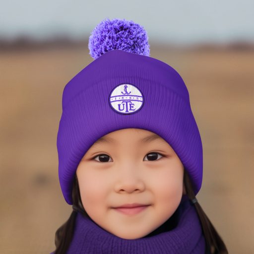 UTE sapka kötött visszahajtós gyerek bojtos