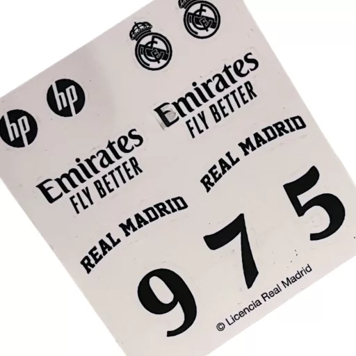 Real Madrid hegyező radírral, matricával mez alakú fehér