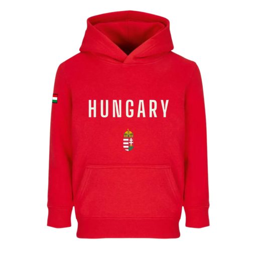 Magyarország pulóver felnőtt kapucnis HUNGARY piros