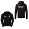 Magyarország pulóver felnőtt kapucnis-zippes HUNGARY fekete