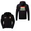Magyarország pulóver felnőtt kapucnis-zippes fekete Flag