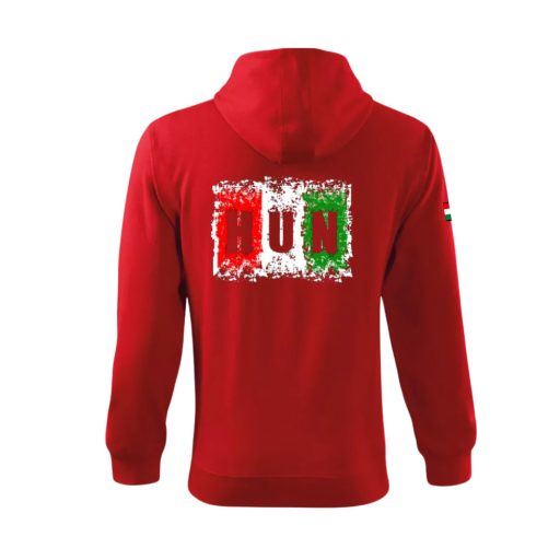 Magyarország pulóver felnőtt kapucnis zippes piros Vibe