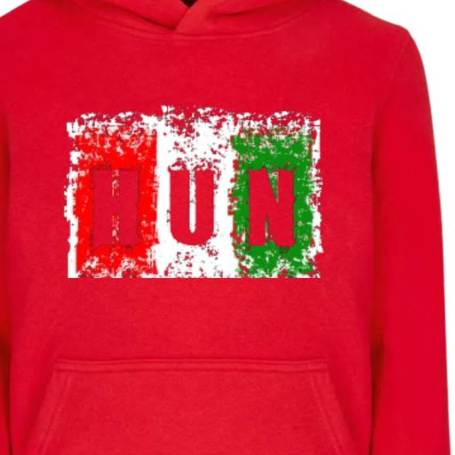 Magyarország pulóver felnőtt kapucnis piros Vibe