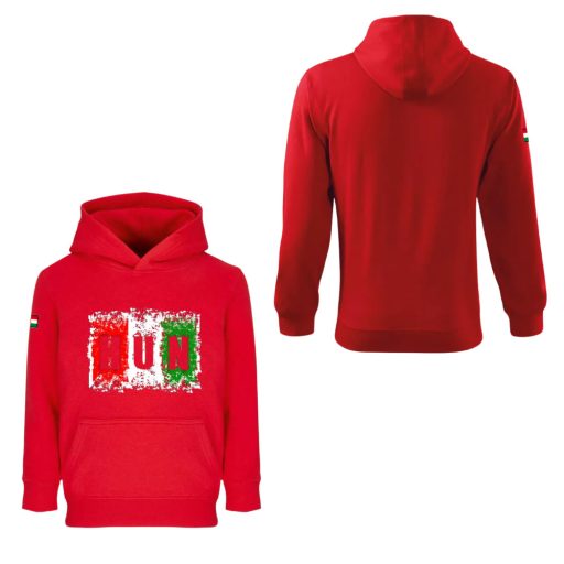 Magyarország pulóver felnőtt kapucnis piros Vibe