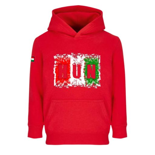 Magyarország pulóver felnőtt kapucnis piros Vibe