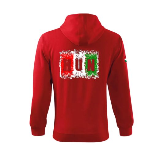 Magyarország pulóver felnőtt kapucnis zippes piros Vibe