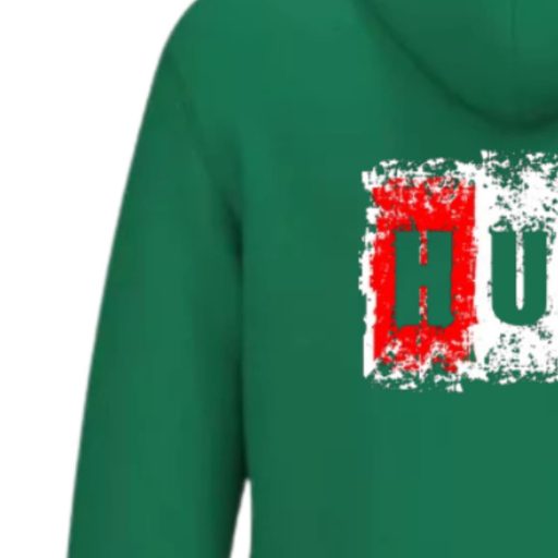 Magyarország pulóver felnőtt kapucnis-zippes zöld Vibe