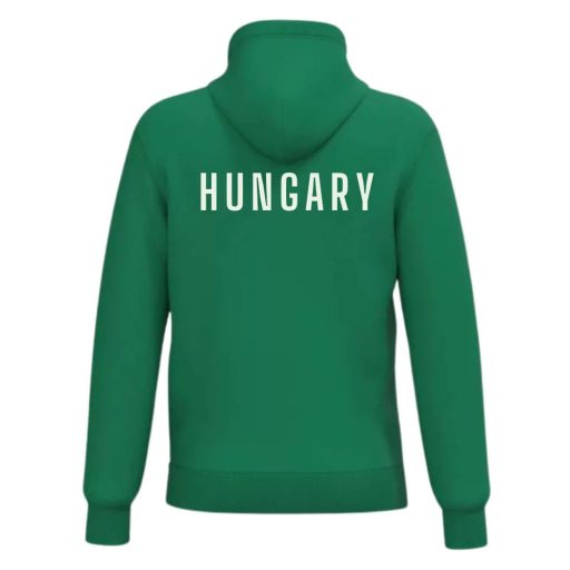 Magyarország pulóver felnőtt kapucnis-zippes zöld "HUNGARY"