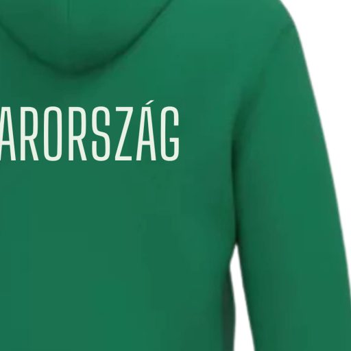Magyarország pulóver felnőtt kapucnis-zippes zöld