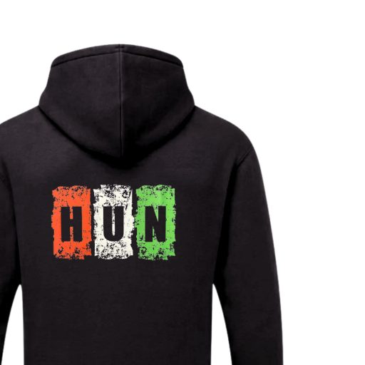 Magyarország pulóver felnőtt kapucnis-zippes fekete Vibe