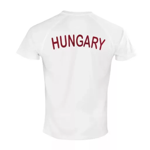 Magyarország mez felső szurkolói fehér "Hungary" feliratos gyerek