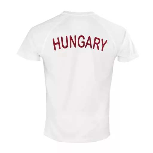 Magyarország mez felső szurkolói fehér "Hungary" feliratos gyerek