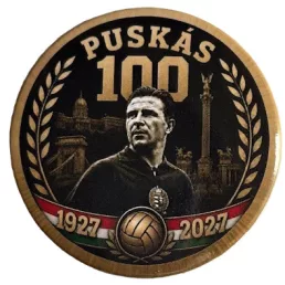 Puskás hűtőmágnes sörnyitóval