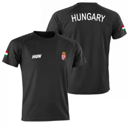   Magyarország mez felső szurkolói fekete "Hungary" feliratos gyerek