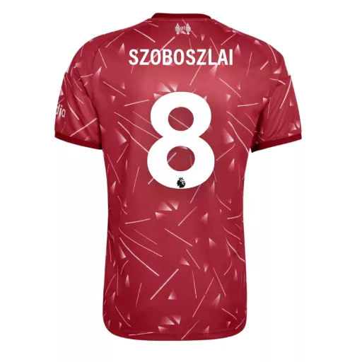 Liverpool mez felső felnőtt Adidas Home 2026-27 Szoboszlai 8 Premier League betűtípus