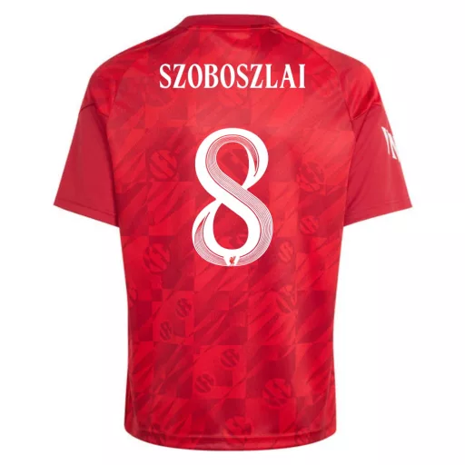 Liverpool mez felső felnőtt Adidas AXA 2026-27 Szoboszlai 8 Liverpool betűtípus