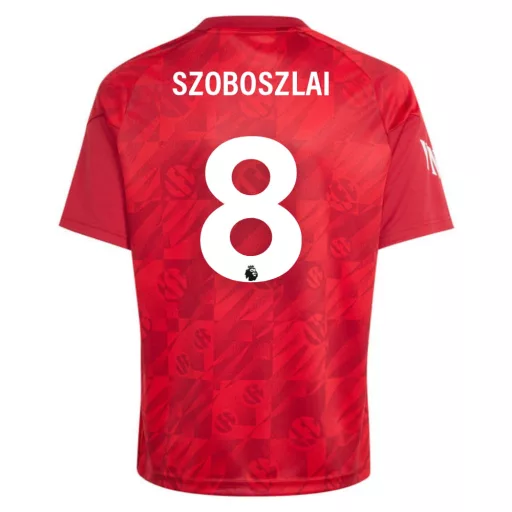 Liverpool mez felső gyerek Adidas AXA 2026-27 Szoboszlai 8 Premier League betűtípus
