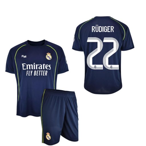 Real Madrid mez garnitúra gyerek szurkolói AWAY 2025-26 - RÜDIGER 22