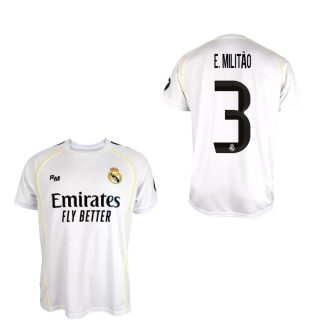   Real Madrid mez felső szurkolói gyerek Home 2025-26 - E. MILITÃO 3