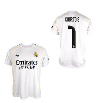   Real Madrid mez felső szurkolói gyerek Home 2025-26 - COURTOIS 1