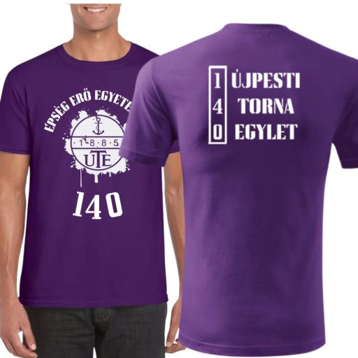 UTE szurkolói póló felnőtt  lila  ÉPSÉG, ERŐ, EGYETÉRTÉS