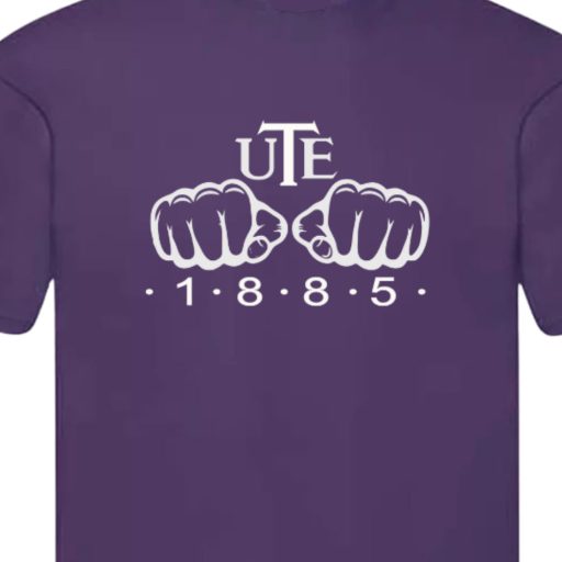 UTE szurkolói póló felnőtt  lila öklös