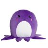 Lila-fehér plüss octopus