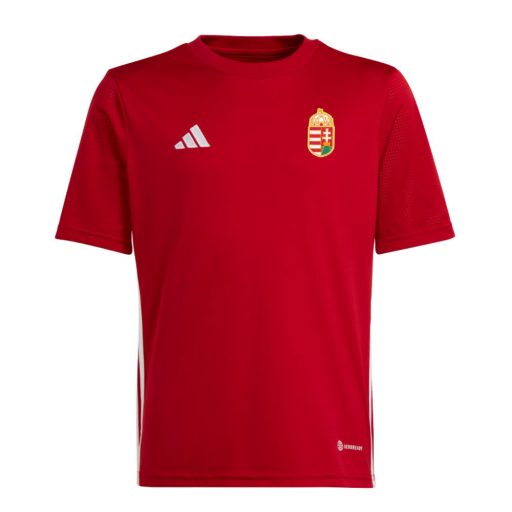 Magyarország mez garnitúra szurkolói Adidas gyerek piros felső kerek nyak fehér alsó