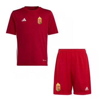   Magyarország mez garnitúra szurkolói Adidas gyerek piros felső kerek nyak piros alsó