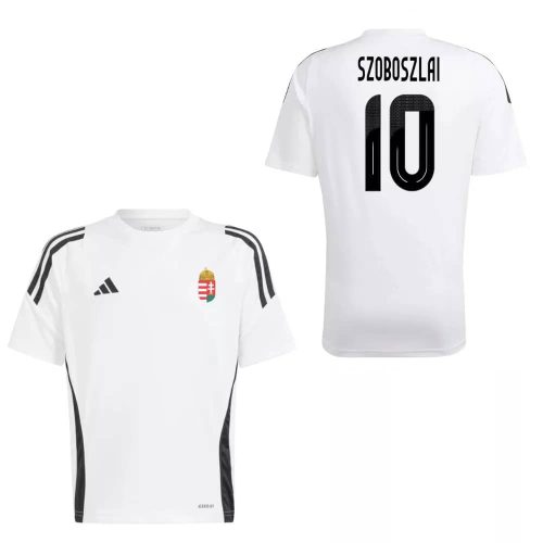 Magyarország mez felső szurkolói Adidas gyerek fehér T24 SZOBOSZLAI 10