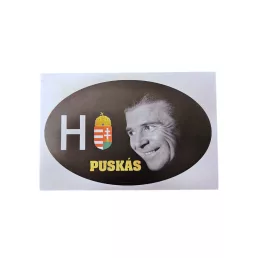 Puskás matrica ovális fekete