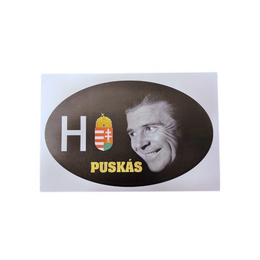 Puskás matrica ovális fekete