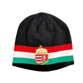 Magyarország sapka kötött fekete trikolor címeres