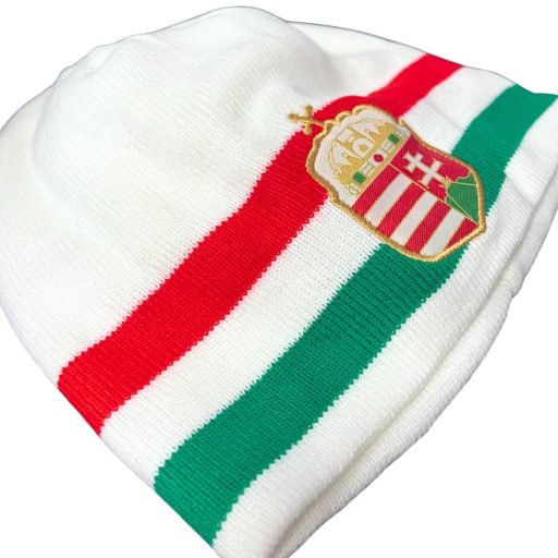 Magyarország sapka kötött fehér trikolor címeres