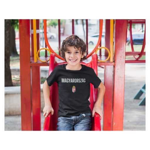 Magyarország póló gyerek címeres fekete