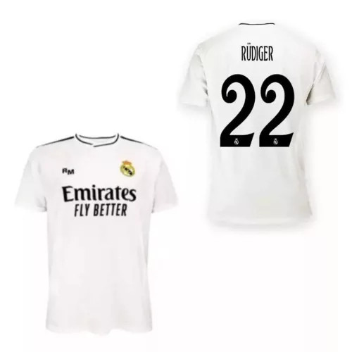 Real Madrid mez felső felnőtt Szurkolói HOME 2024-25 - RÜDIGER 22