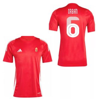   Magyarország mez felső szurkolói Adidas T24 piros felnőtt - ORBAN 6