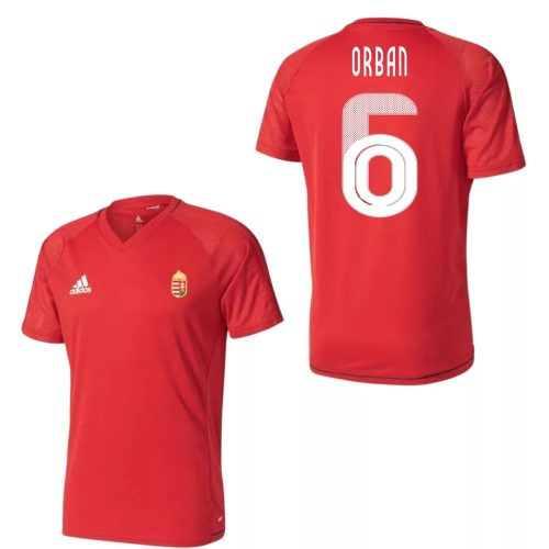 Magyarország mez felső szurkolói Adidas piros T17 felnőtt - ORBAN 6