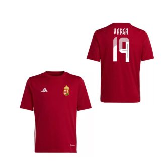   Magyarország mez felső szurkolói Adidas gyerek kerek nyak piros - VARGA 19