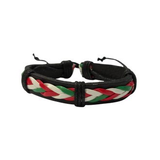 Magyarország karkötő fonott bőr trikolor