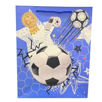 Focis ajándéktasak kék nagy csillagos