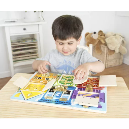Melissa & Doug Készségfejlesztő játék, Zárak és reteszek