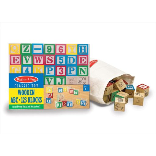 Melissa & Doug Fa készségfejlesztő játék, ABC és számok