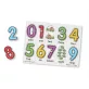   Melissa & Doug Fa készségfejlesztő játék, Puzzle fogantyúval, számok