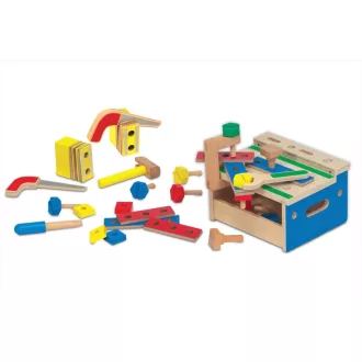   Melissa & Doug Fa készségfejlesztő játék, Barkácsasztal
