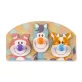   Melissa & Doug Bébi és tipegő fajátékok, Óriás puzzle gombbal, farm állatai